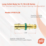 '- Collet Body for 9, 20, 17, 18 & 26 Series TIG Torches with Fused Quartz Argon-Saving Configuration