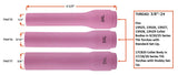 Compact extra-long TIG cups 4XL, 5XL and 6XL dimension chart