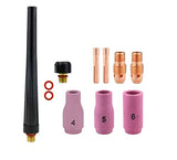 Compact TIG kit with regular cups 4, 5, 6, copper consumables and back caps