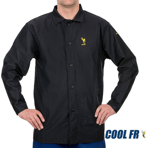 Weldas COOL FR Welding/Fire Retardant/Dielectric Jacket - Cotton Navy Blue