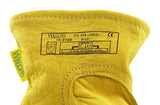 Weldas STEERSOtuff Yellow Top Grain Cowhide, Keystone Thumb - Material Handling/Work Driver´s Style Gloves - Size L