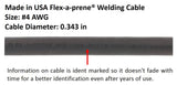 150 Amp Welding  Lead Extension  - #4 AWG cable