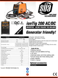 ionTig 200 TIG Welder AC/DC Pulsed High Frequency, 220 V, Generator Friendly