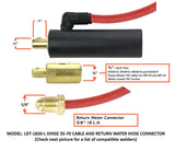 Water Cooled - TIG Torch with Valve - 3-Piece Cable - Dinse 35-70 Connector