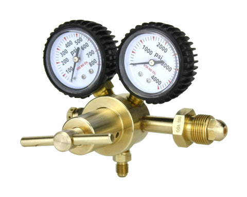 Nitrogen Gas Regulator 0-600 PSIG - HVAC Purging - Pressure Charge - 1/4" Flare Connector - LIFETIME WARRANTY