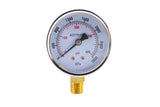 Acetylene regulator high-pressure gauge dial, brass bottom mount