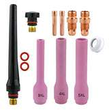 AK1 stubby TIG kit with extra-long ceramic cups and back caps
