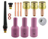AK2 large gas-lens TIG kit with long cups, collets and back caps