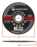 Aluminum Cut-Off Wheel, 4-1/2 x 1/16 x 7/8, T41: dimension and profile diagram