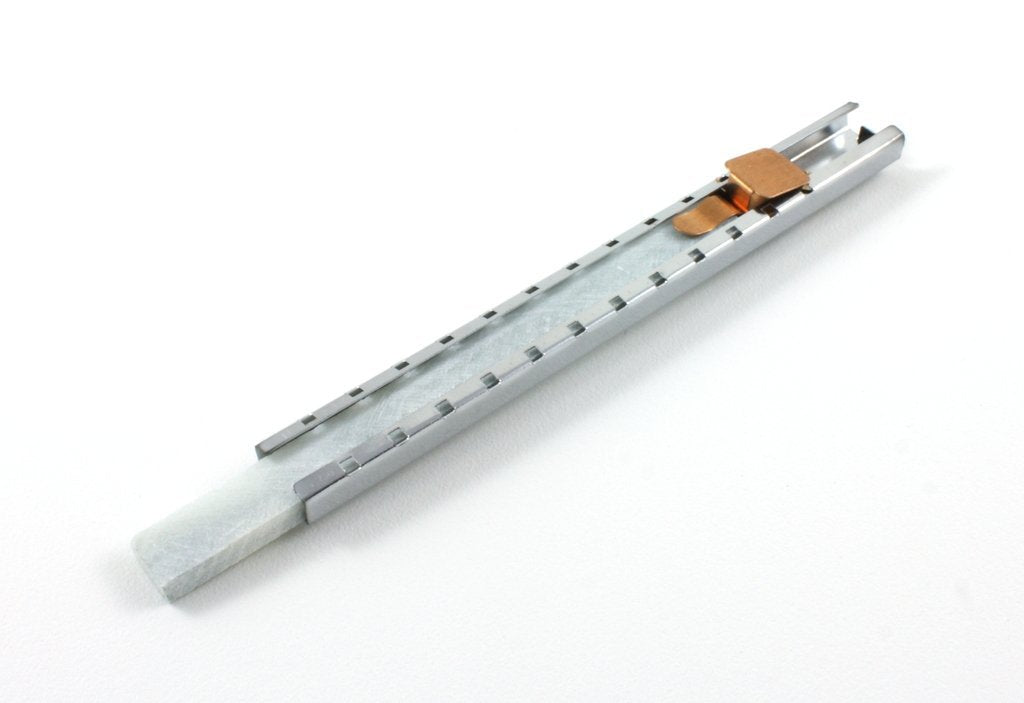 Aluminum flat soapstone holder with white marker