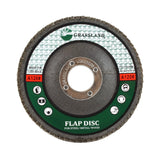 Aluminum Oxide Flap Disc, 4-1/2 x 7/8, 120 Grit, T29: label side