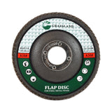 Aluminum Oxide Flap Disc, 4-1/2 x 7/8, 36 Grit, T29: label side