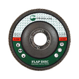 Aluminum Oxide Flap Disc, 4-1/2 x 7/8, 36 Grit, T29: label side