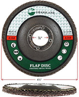 Aluminum Oxide Flap Disc, 4-1/2 x 7/8, 36 Grit, T29: diameter, arbor and side-profile diagram