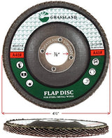 Aluminum Oxide Flap Disc, 4-1/2 x 7/8, 40 Grit, T29: diameter, arbor and side-profile diagram