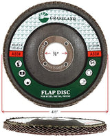 Aluminum Oxide Flap Disc, 4-1/2 x 7/8, 80 Grit, T29: diameter, arbor and side-profile diagram