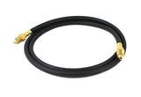 Black gas hose with brass fittings