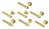 Assorted brass regulator inlet nuts and nipples