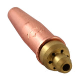 Brass seating end of a two-piece cutting tip