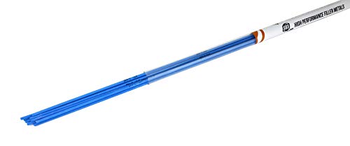 Bundle of blue flux-coated silver brazing rods with SÜA sleeve