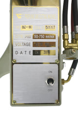 CG2-150 machine nameplate and power switch