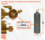 CGA-200 inlet and MC acetylene cylinder compatibility guide