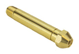 CGA-300 brass regulator nipple angled view