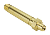 CGA-326 brass regulator nipple angled view