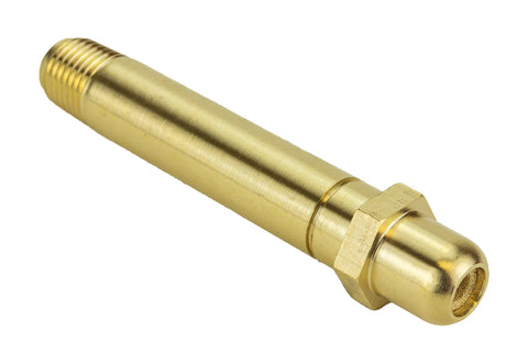 CGA-540 brass regulator nipple angled view