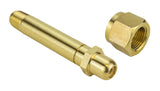 CGA-540 nipple and nut set, angled view