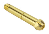 CGA-580/510 brass regulator nipple angled view