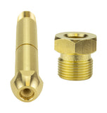 CGA-580 nipple and nut set, end view