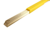 Close-up of bronze rod ends and yellow storage tube