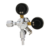 CO2 beverage regulator, rear view