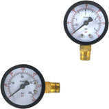Pair of CO2 regulator gauges for cylinder and delivery pressure