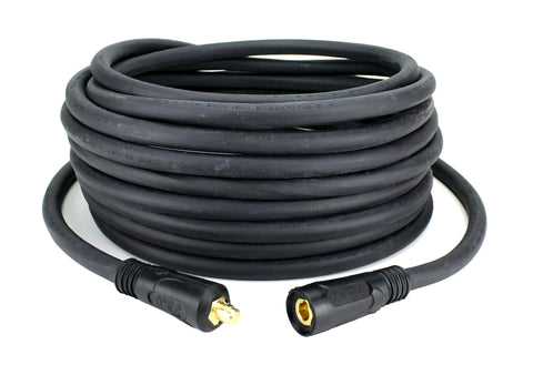 Coiled welding extension with small Dinse connectors
