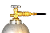 E99 helium inflator installed on a cylinder valve