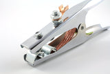 EG500 ground clamp copper braid and terminal close-up