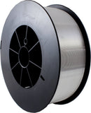 Large aluminum MIG wire spool with black plastic flanges