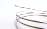 Aluminum brazing rod end showing internal flux core