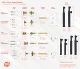 Exploded comparison of SÜA quartz argon-saving TIG consumable configurations