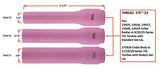 Extra-long ceramic TIG cups 4XL, 5XL and 6XL with dimensions