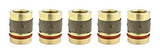 Five 169-729 MIG nozzle adapters with insulating rings