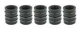 Five black ribbed MIG nozzle insulators