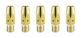 Five brass 169-728 MIG tip holders