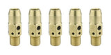 Five brass 54A MIG gas diffusers