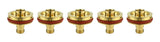 Five large-diameter TIG collet bodies with red seals