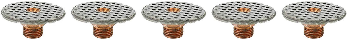 Five large-diameter TIG tungsten adapters with mesh screens
