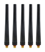 Five long black back caps for WP-9/20 TIG torches