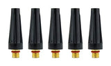 Five medium black back caps for WP-9/20 TIG torches